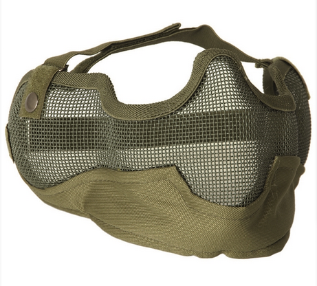 OD Airsoft Protection Mask W. Net Lens