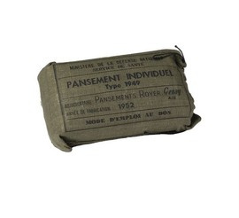 INDIVIDUAL ZSEBKÖTÉS TÍPUS 1949 - FRANCIA HADSEREG FELESLEG - HASZNÁLT