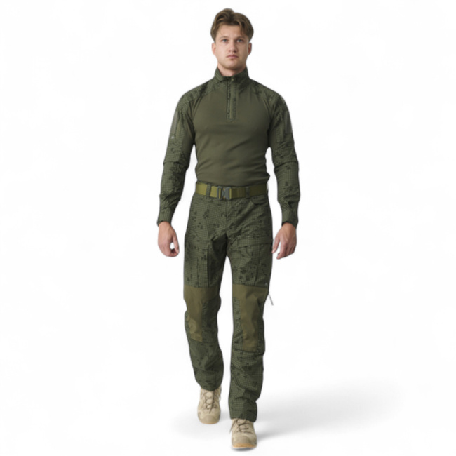 MCDU taktikai nadrág - PolyCotton Stretch Ripstop - Sivatagi éjszakai terepszín / Olíva zöld