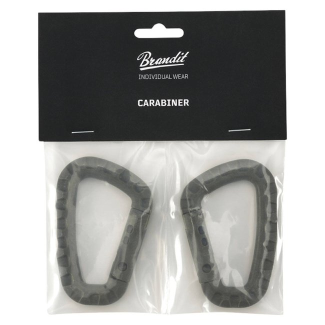 2 DB KARABINER - FEKETE - BRANDIT