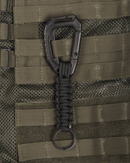 BLACK KEYHOLDER PARACORD W.KARABINER MOLLE