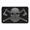 PATCH BEARDED SKULL 3D PVC - BLACK/GREY - M-TAC