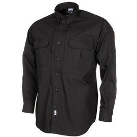 SHIRT "ATTACK" - LONG-SLEEVED - RIP-STOP - BLACK