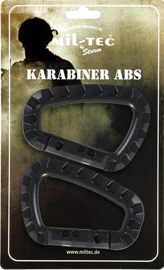 ABS PLASTIC CARABINER SET - Mil-Tec® - BLACK