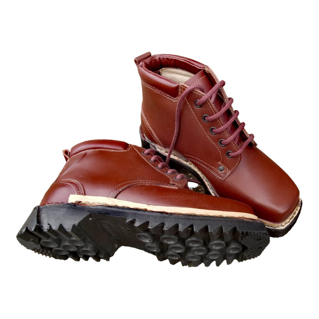 KATONAI BŐR CSIZMA - HEGYI VADÁSZOK - KATONAI TÖBBLET RÓMAI HADSEREG - SÖKEVÖRÖS - MINT ÚJ