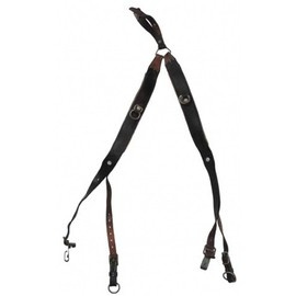 BŐR NADRÁGTARTÓ "Y" MEREVÍTŐVEL - OSZTRÁK KATONAI FELESLEG - HASZNÁLT