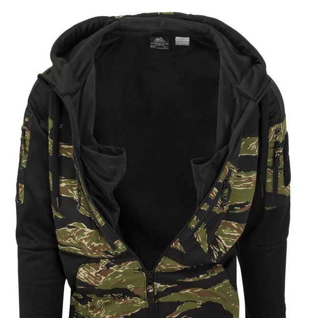 FULLZIP HOODIE - "ROGUE" - Helikon Tex® - BLACK/TIGER STRIPE
