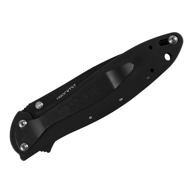 KNIFE WITH ASSISTED OPENER LEEK BLACK SERRATED - KERSHAW