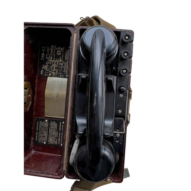 MILITARY FIELD TELEPHONE RS-70115 - 1959 - ROMANIAN ARMY MILITARY SURPLUS - IN GOOD CONDITION