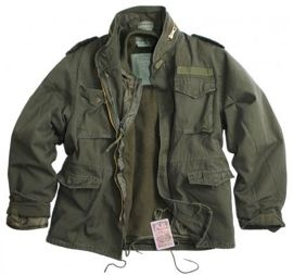 FIELD JACKET US M65 ´VINTAGE´ (2 IN1) STONE-WASHED OLIVE