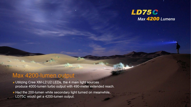 Lámpák, zseblámpa, Fenix LD75C, vízálló  