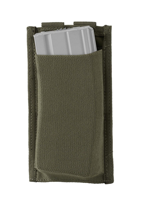 LOW PROFILE ELASTIC SINGLE MAGAZINE POUCH - DEFCON 5® - OD GREEN