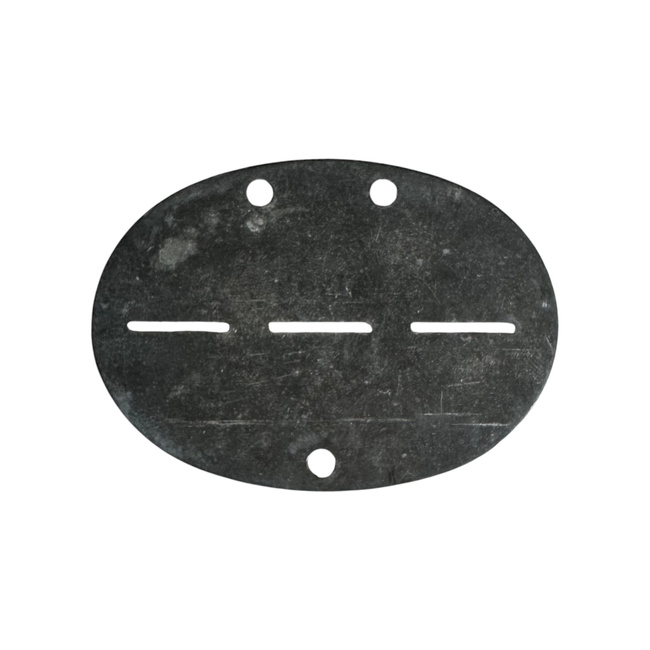 Azonosító Címke Lánc Nélkül - Dog Tag - Román Hadsereg Katonai Surplus - Ezüst Színű - Jó Állapotban