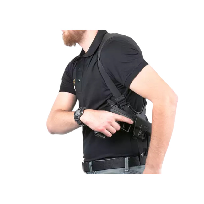 TAKTIKAI VÁLLHEVEDER EGY VÁLLPÁNTTAL - AIRSOFT - FEKETE - AMOMAX