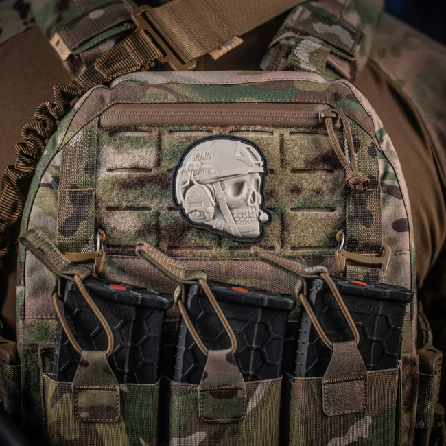 OPERATOR SKULL JELVÉNY - 3D PVC - FEHÉR - M-TAC