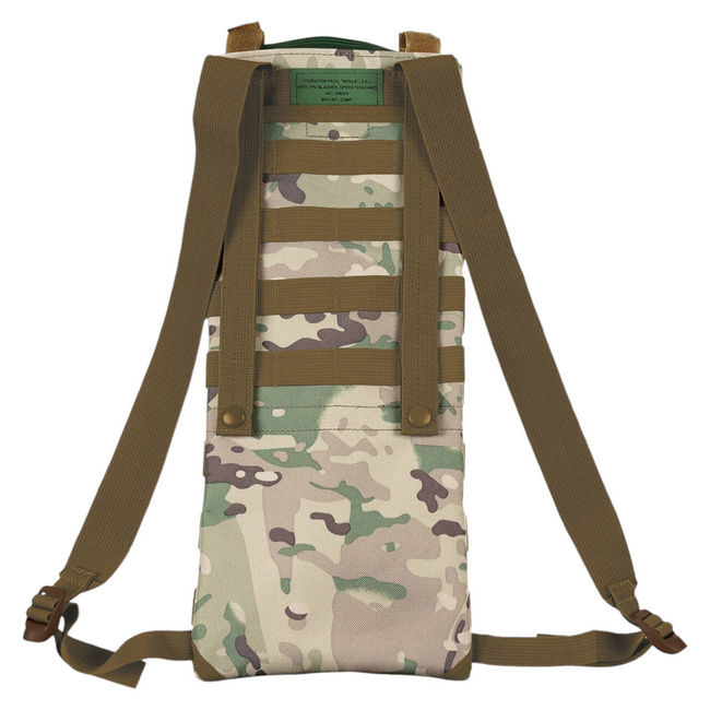 TPU-TARTÁLYOS HIDRATÁCIÓS HÁTIZSÁK - MOLLE SYSTEM - OPERATION CAMO - 2,5 L - MFH
