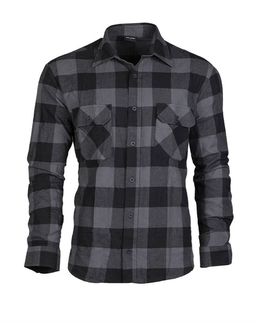 LIGHT FLANNEL SHIRT - Mil-Tec - BLACK/GREY
