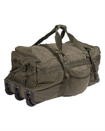 DUFFLE BAG WITH REMOVABLE BACKPACK STRAPS AND WHEELS - 118 L - Mil-Tec® - OD
