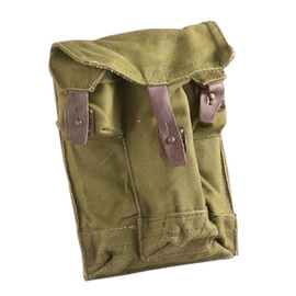 AK-47 PM TÁRHORDOZÓ - KATONAI FELESLEG ROMÁN HADSEREG - OD ZÖLD - TEXTIL/BŐR ANYAG - HASZNÁLT