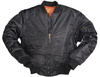 US Black FLIGHT Bomber JACKET MA1 STYLE