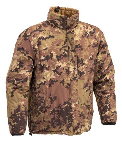 REVERSIBLE JACKET WITH COMPRESSION BAG - Defcon 5® - ITALIAN CAMOUFLAGE/TAN