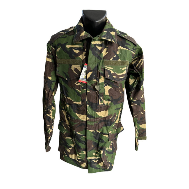 TRAINING SUIT WITH 2 TROUSERS - CAMOUFLAGE WOODLAND RIPSTOP - MILITARY SURPLUS ROMANIAN ARMY - LIKE NEW