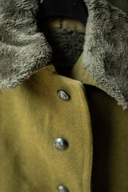 WINTER COAT WITH FUR - ROMANIAN ARMY MILITARY SURPLUS - USED