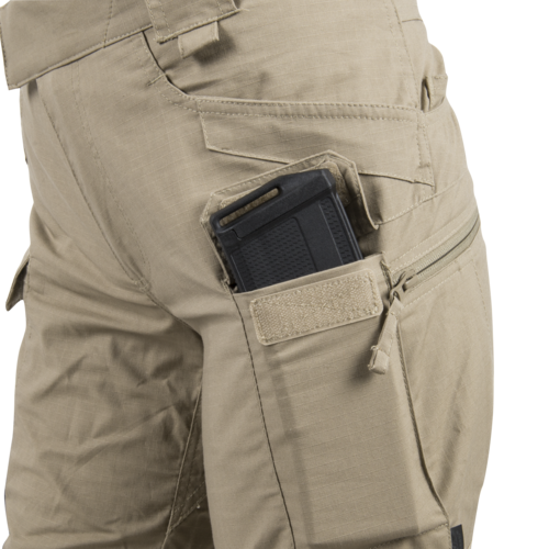 WOMEN'S URBAN TACTICAL PANTS -  UTP Resized  - POLYCOTTON RIPSTOP - Helikon-Tex - KHAKI - LENGTH 32 inch