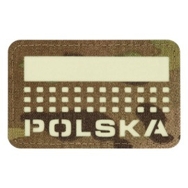 POLSKA JELVÉNY (zászlóval) - 50 x 80 mm - LASER CUT - MULTICAM/GID - M-TAC