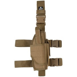 Pisztolytáska, jobb comb, állítható, coyote