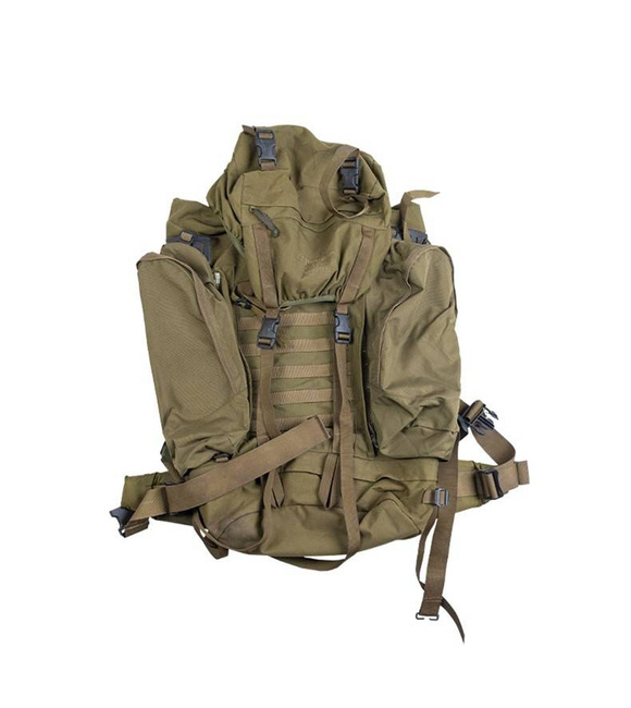 BACKPACK WITH SIDE POCKETS - "BERGHAUS" - 110 L - OD - BRITISH MILITARY SURPLUS - USED