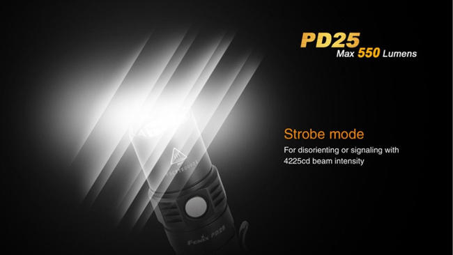 Flashlight Fenix PD25, water resistant