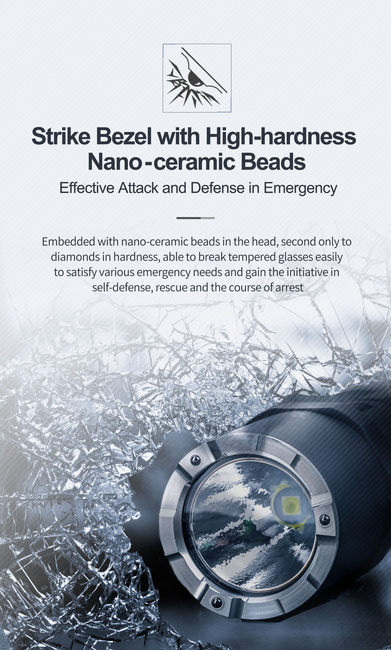 Nextorch P80 Powerful Tactical Flashlight - Black