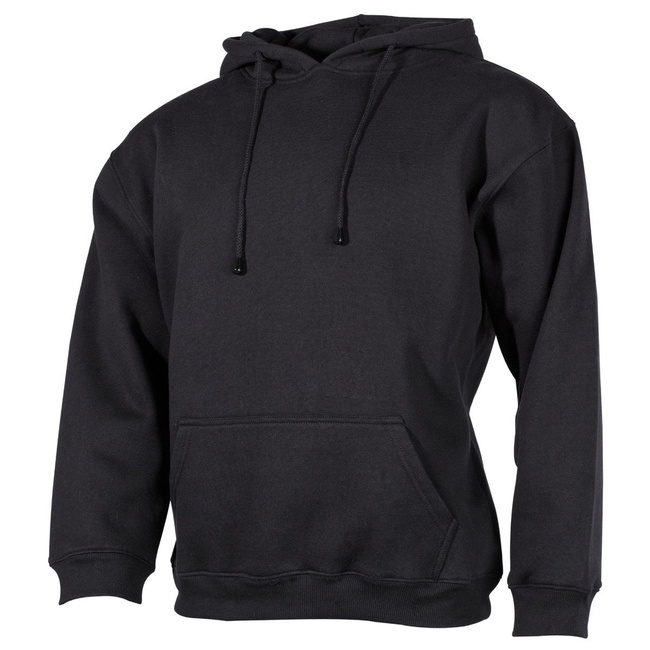 Hooded Sweatshirt, "PC", Black