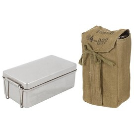 ROZSDAMENTES ACÉL STERILIZÁLÓ - KATONAI FELESLEG CZ/SK - MINT ÚJ