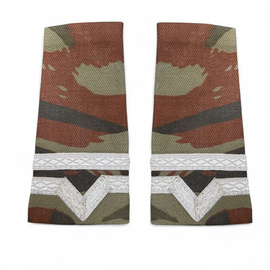 Pair of Ranks - MAPN - Warrant Officer Class IV - M1990 Camouflage - Classic Romanian Woodland - Authentic Vintage - Romanian Army Military Surplus - In Good Condition