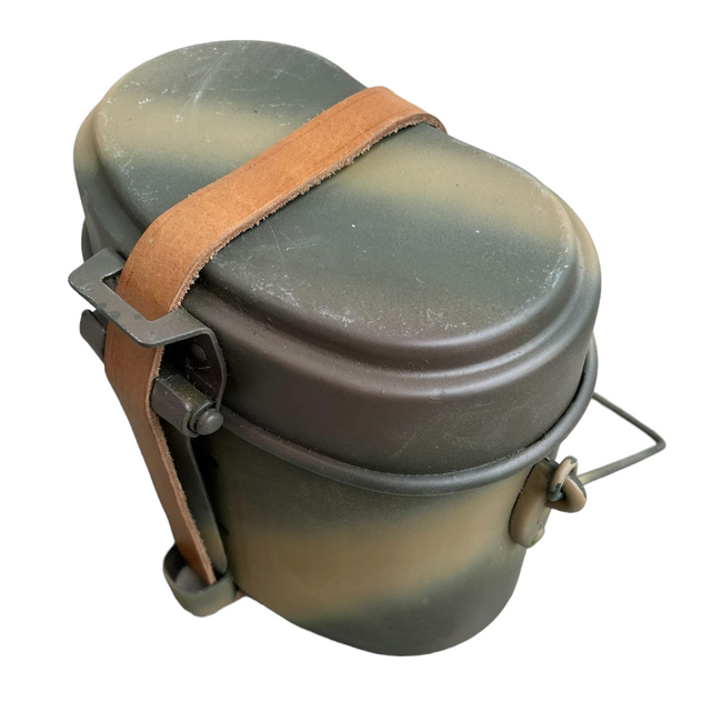 Német model WWII M31 ételdoboz - 3 szinu festett (Normandia) (REPRO)