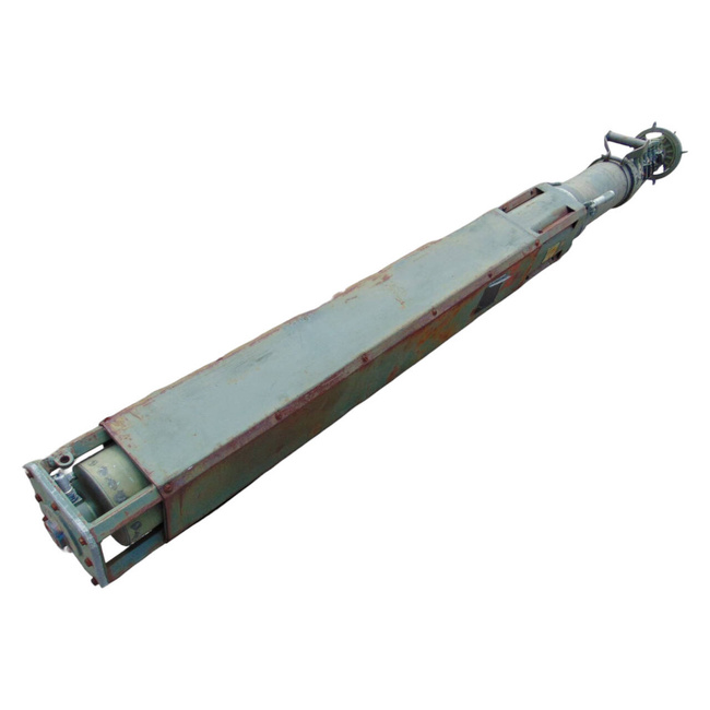 PNEUMATIC RADIO ANTENNA WITH MAST - 2.4 M LONG (CLOSED) - MILITARY SURPLUS BRITISH ARMY - IN GOOD CONDITION