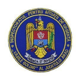 Emblema ISU brodată