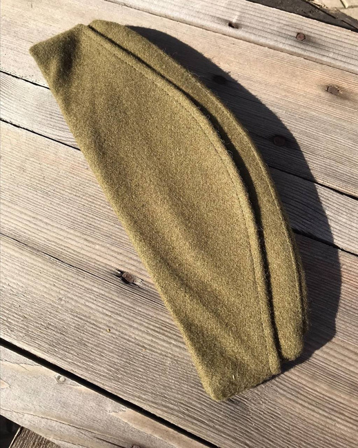 Kaki Cloth Winter Bonnet, Romanian Army Surplus