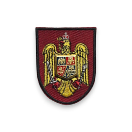 A szárazföldi erők városának emblémája | barett, sapka, barett - hímzett sötétvörös alapon fekete körvonallal