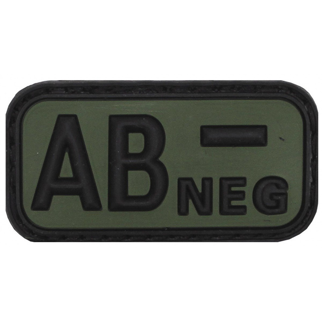 3D VELCRO PATCH - 5 x 2.5 CM - MFH® - FEKETE/OD ZÖLD - VÉRCSOPORT "AB NEG"