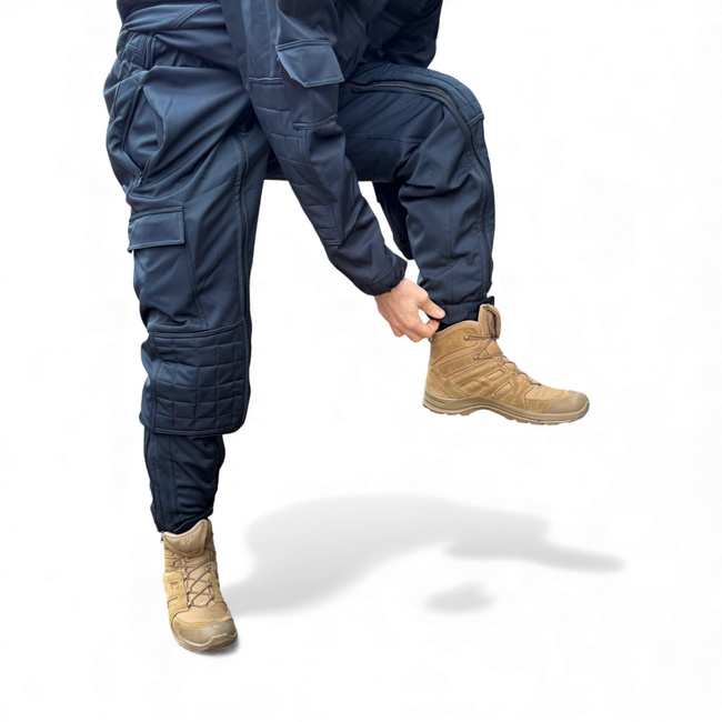 Téli Softshell Overall Csendőrök Számára - JANDARMERIA Felvarróval És Nemzeti Trikolór Jelvénnyel - Sötétkék - Lecter Tactical