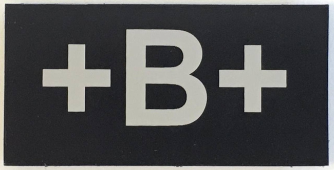 INFRA RED BLOOD TYPE PATCH POS B
