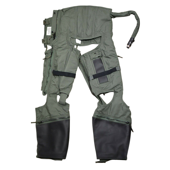 CSU-13B/P ANTI-G SUIT - CUT-OUT MODEL - US AIR FORCE MILITARY SURPLUS - GREEN OD - IN GOOD CONDITION/DECO