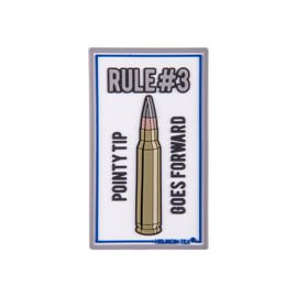 "RULE#3" PATCH - PVC - WHITE