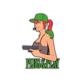 "PLUG & PLAY" PATCH - PVC - U.S. barna