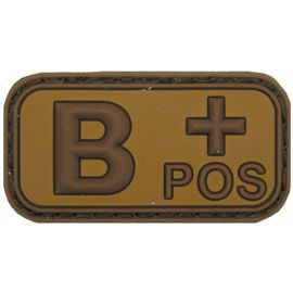 3D VELCRO PATCH - 5 x 2.5 CM - MFH® - BARNA/KHAKI - VÉRCSOPORT "B POS"