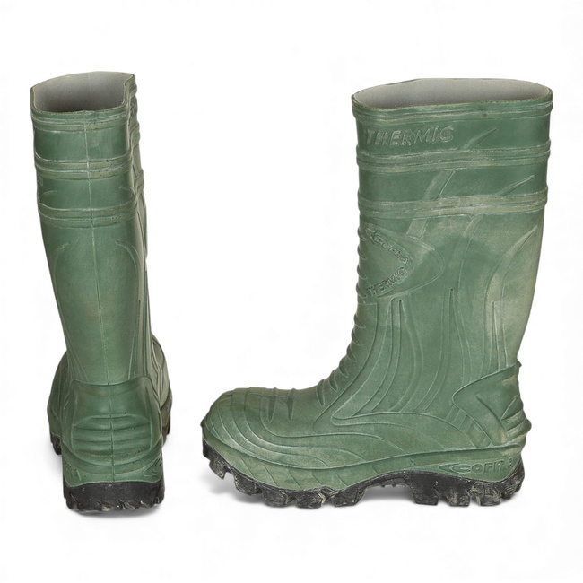 Rubber Boots with Toe Protection - COFRA - Italian Army Surplus - Olive Green - Used