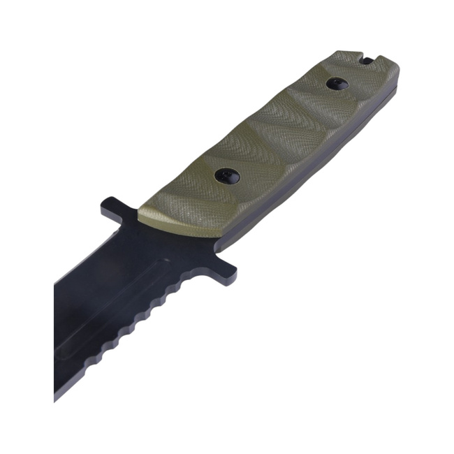 Rögzített pengéjű harci kés álcázó hüvellyel - Cseh hadsereg katonai felesleg - Újszerű állapotú